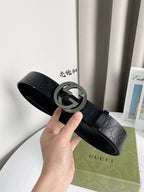 Interlocking G Smooth Leather Belt