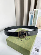 Interlocking G Smooth Leather Belt