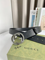 Interlocking G Smooth Leather Belt