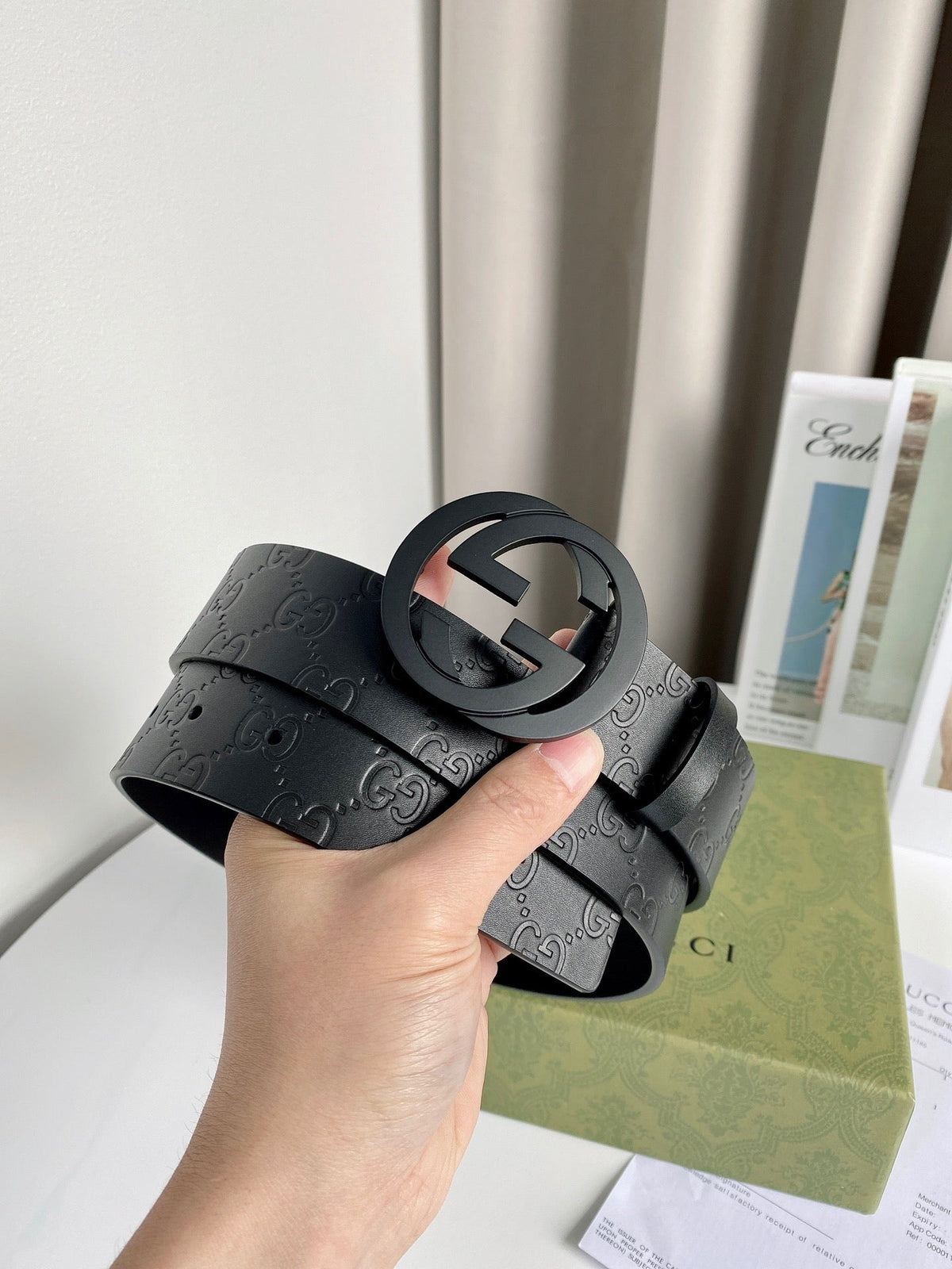 Interlocking G Smooth Leather Belt