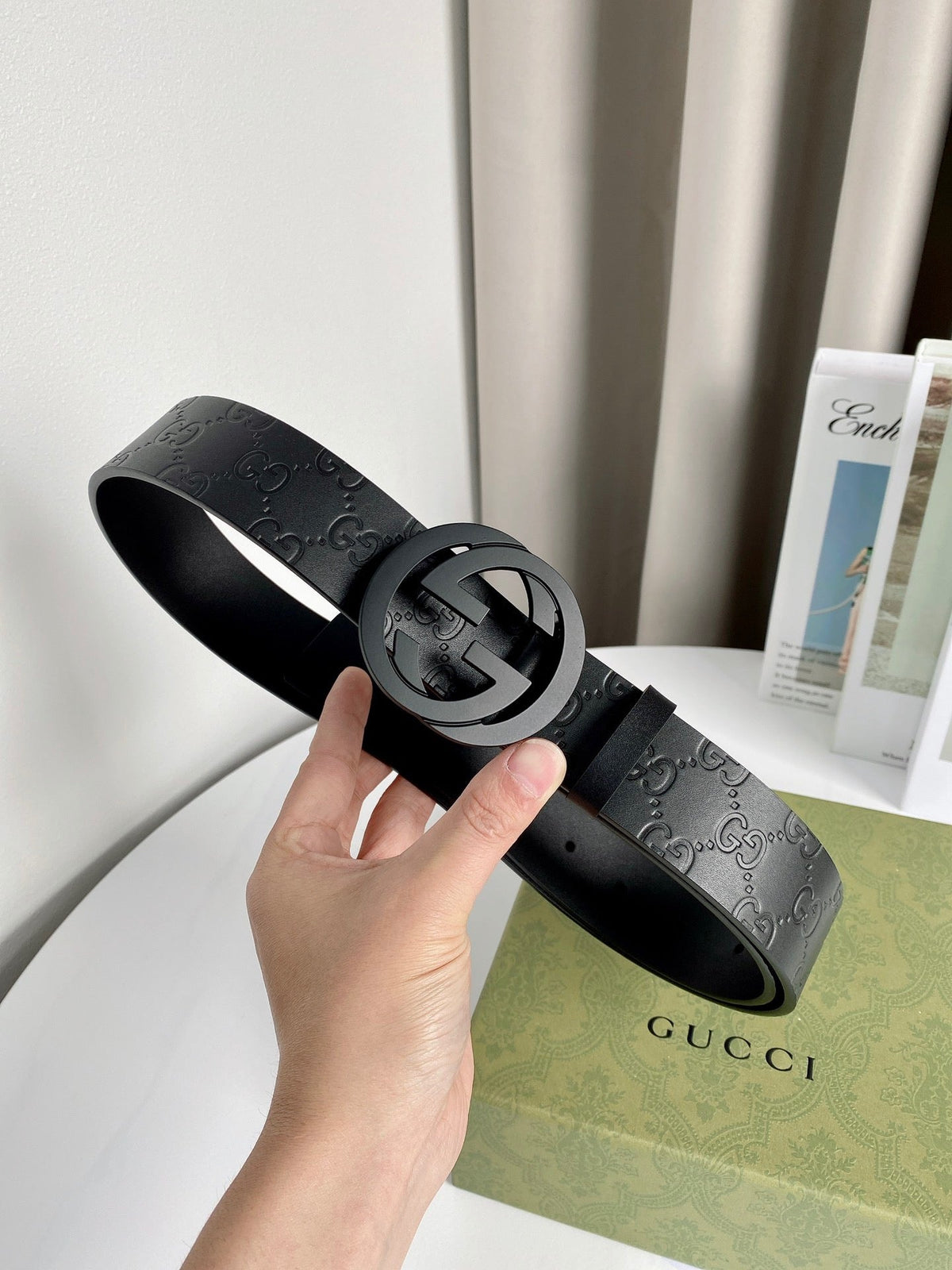 Interlocking G Smooth Leather Belt