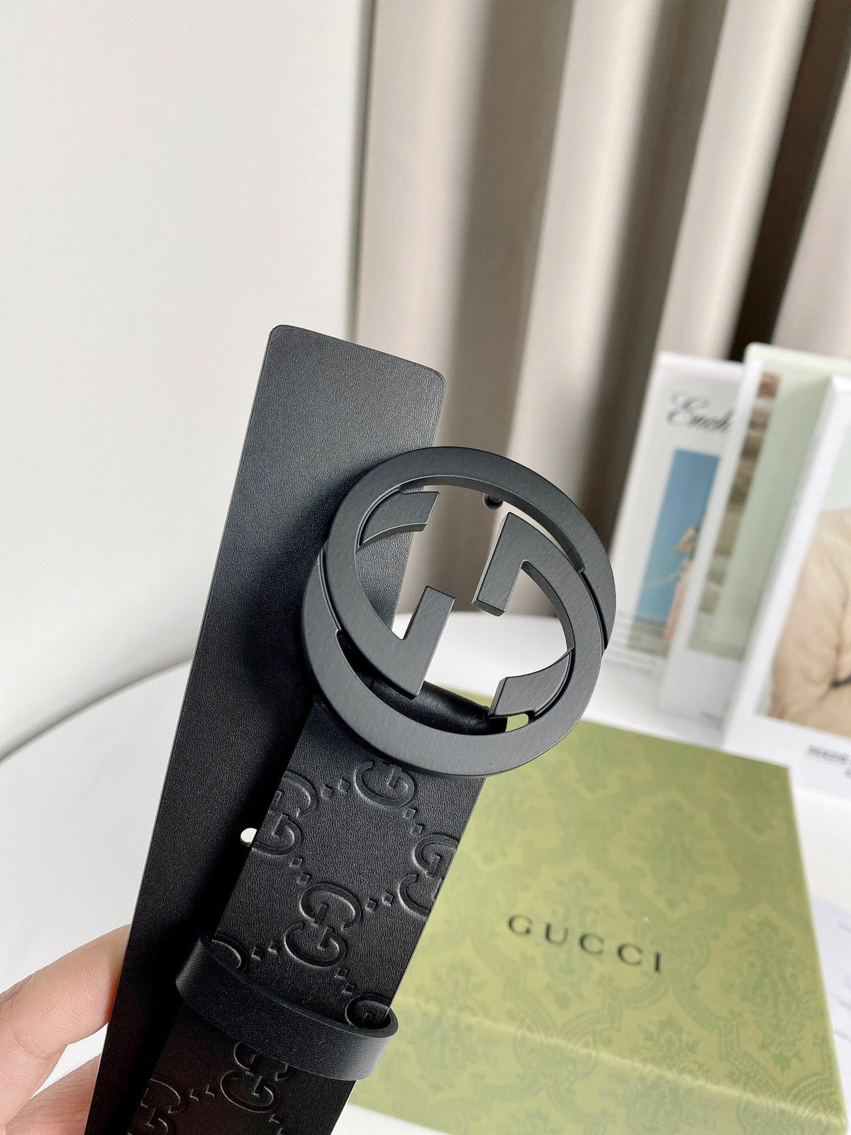 Interlocking G Smooth Leather Belt