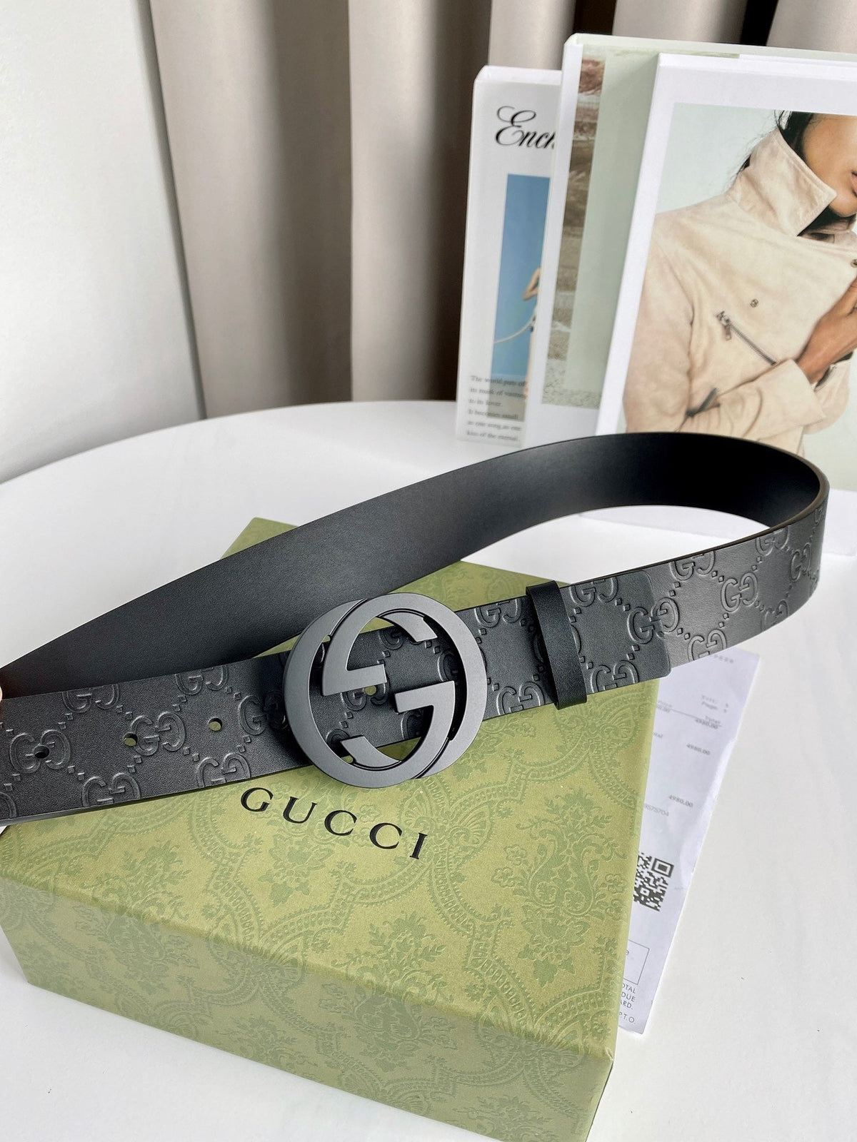 Interlocking G Smooth Leather Belt