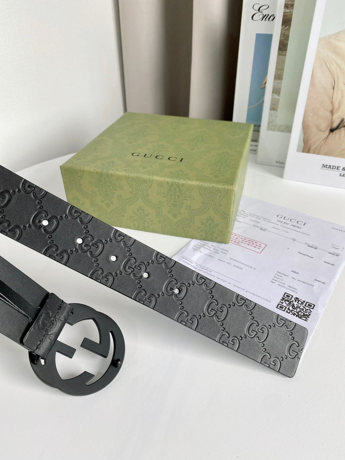 Interlocking G Smooth Leather Belt