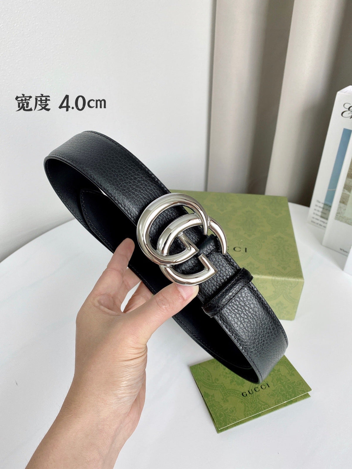 Wide Double G Grained Belt