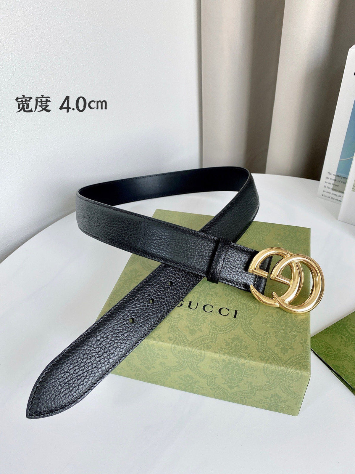 Wide Double G Grained Belt