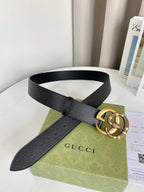 Double G Gold Buckle Belt