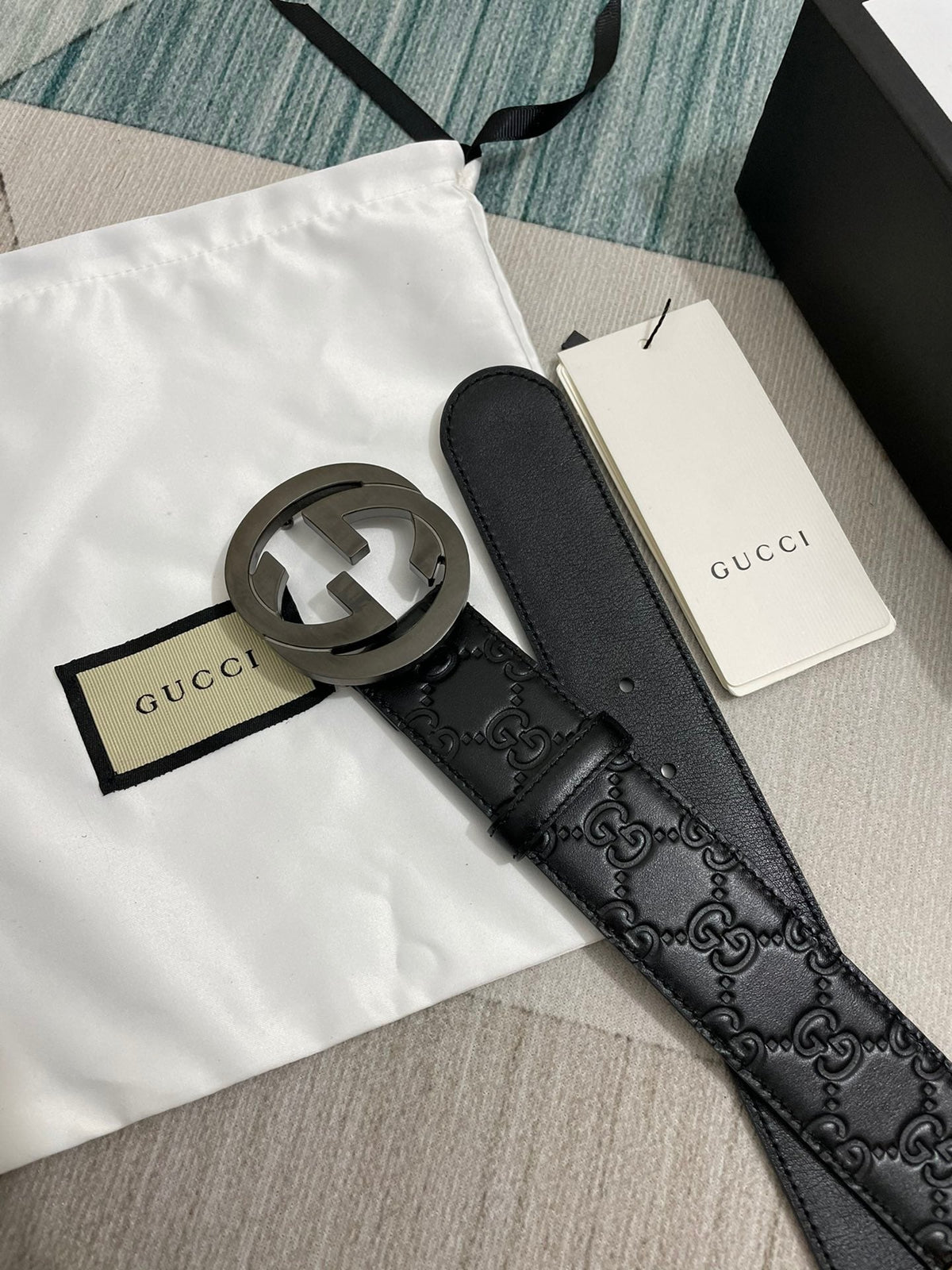Interlocking G Guccissima Belt