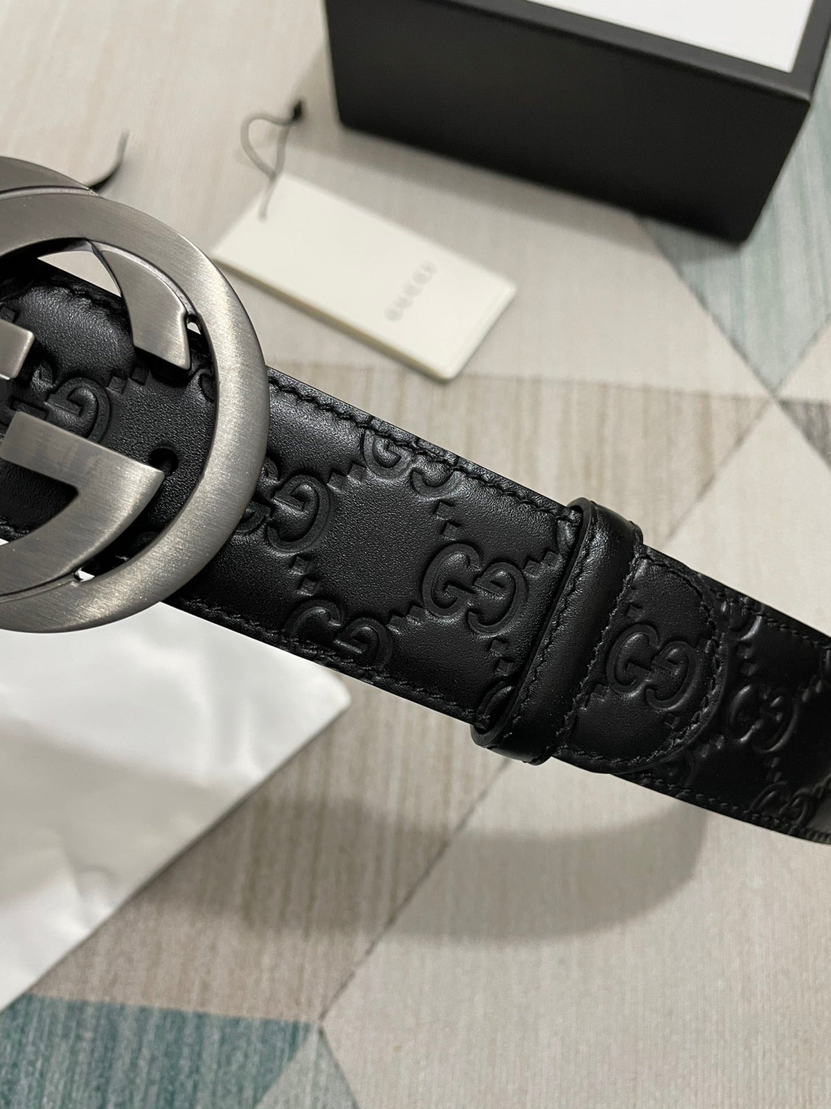 Interlocking G Guccissima Belt