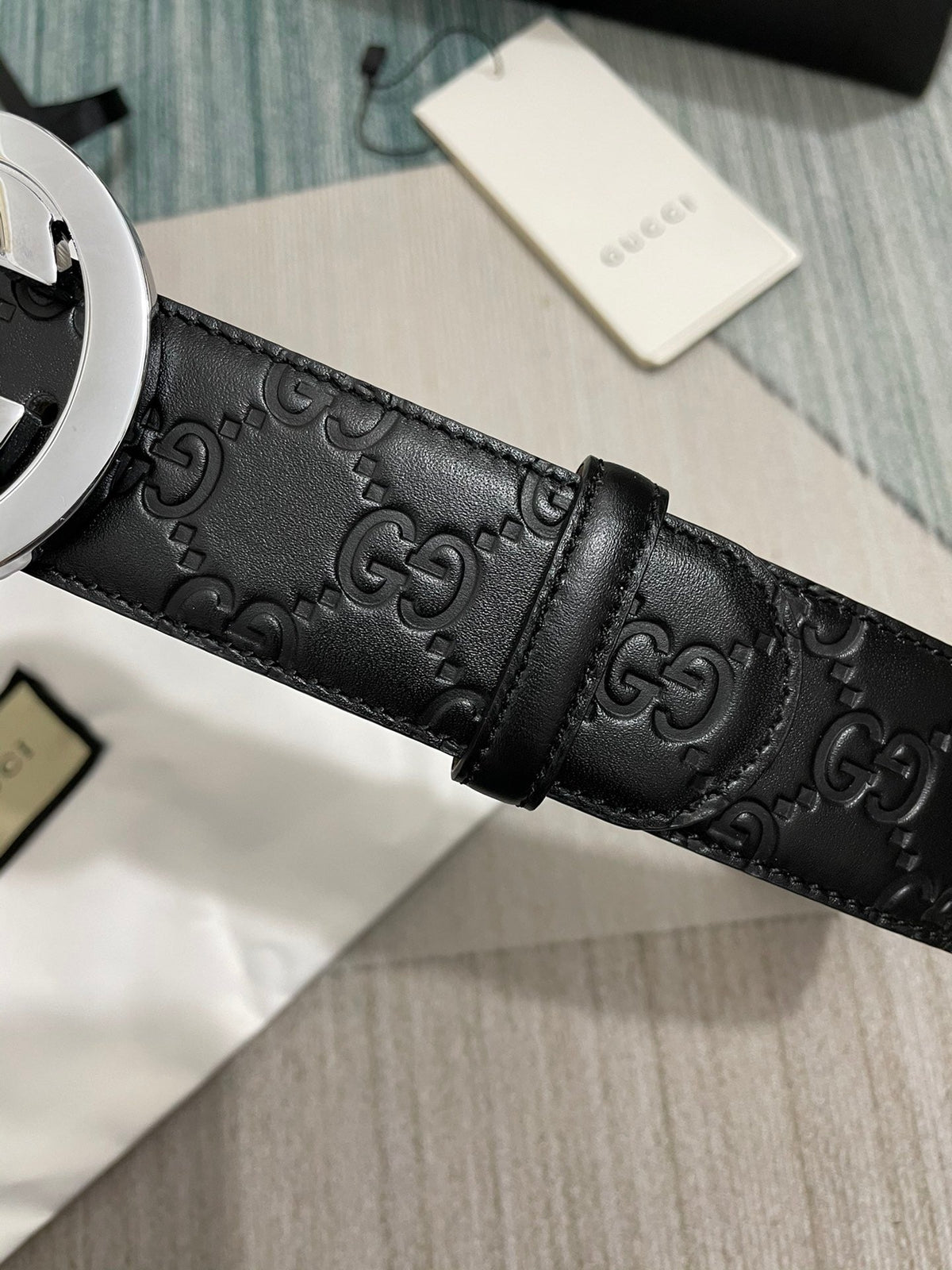 Interlocking G Guccissima Belt