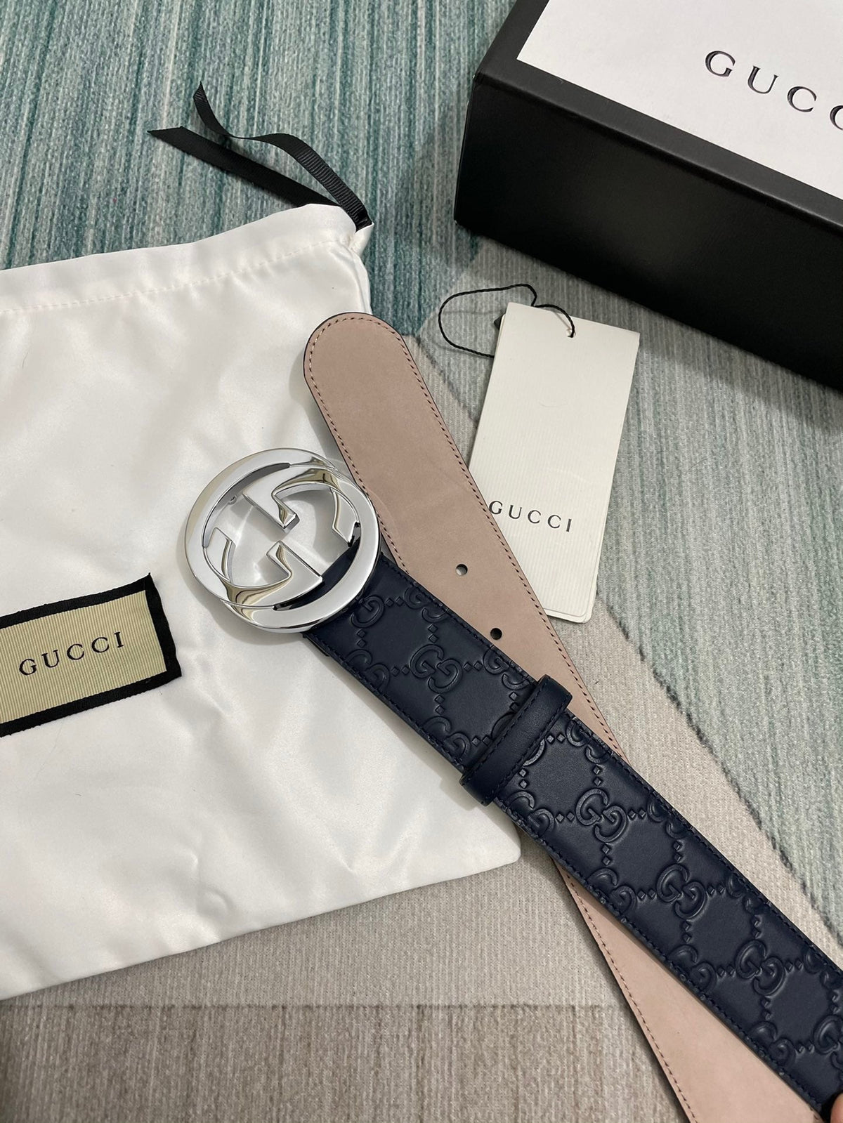 Interlocking G Guccissima Belt
