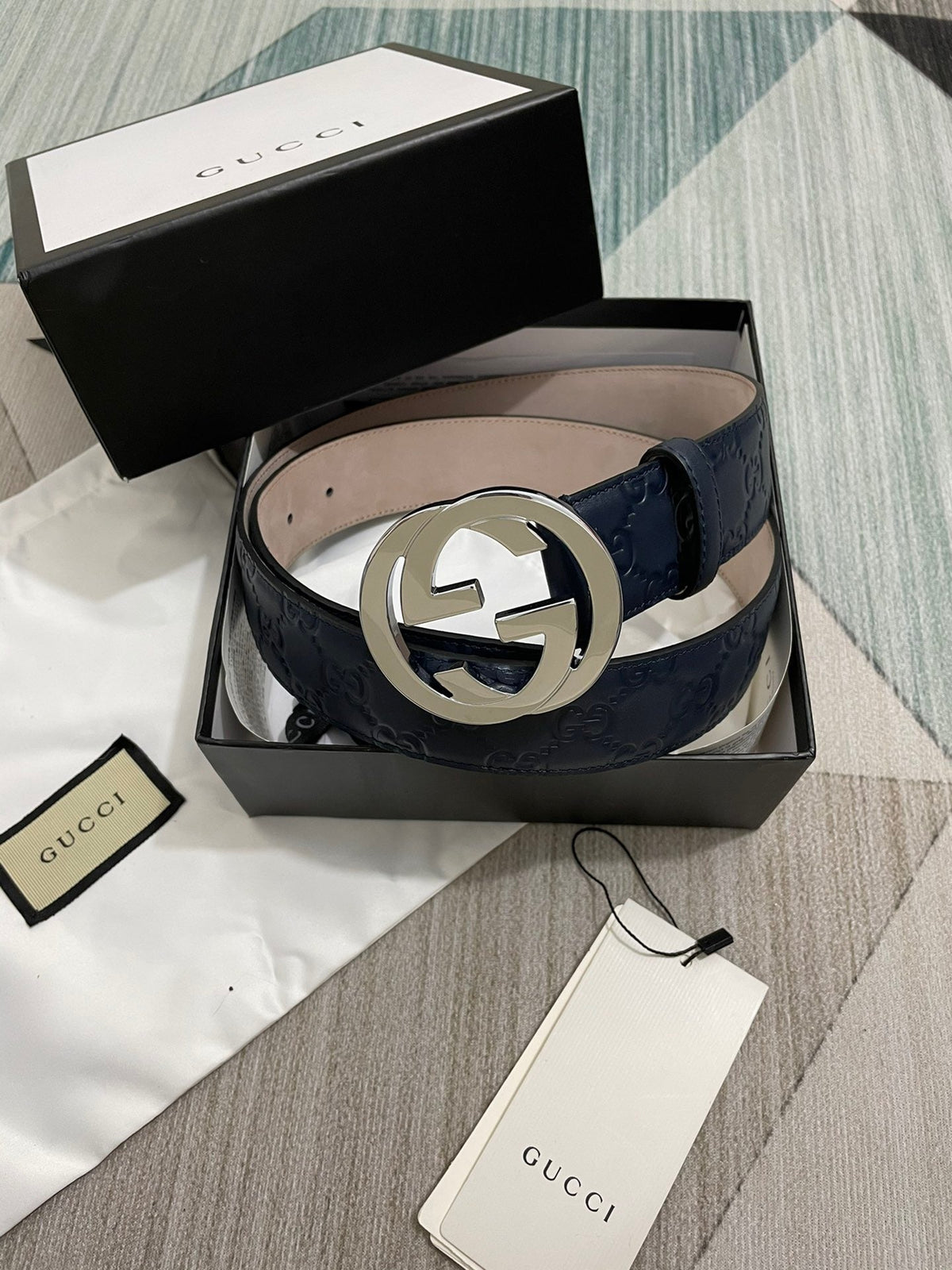 Interlocking G Guccissima Belt