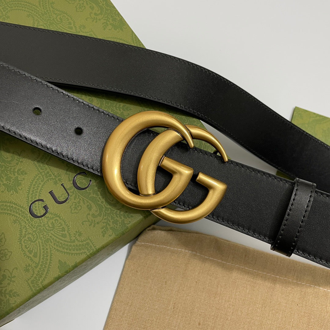Double G Gold Buckle Belt