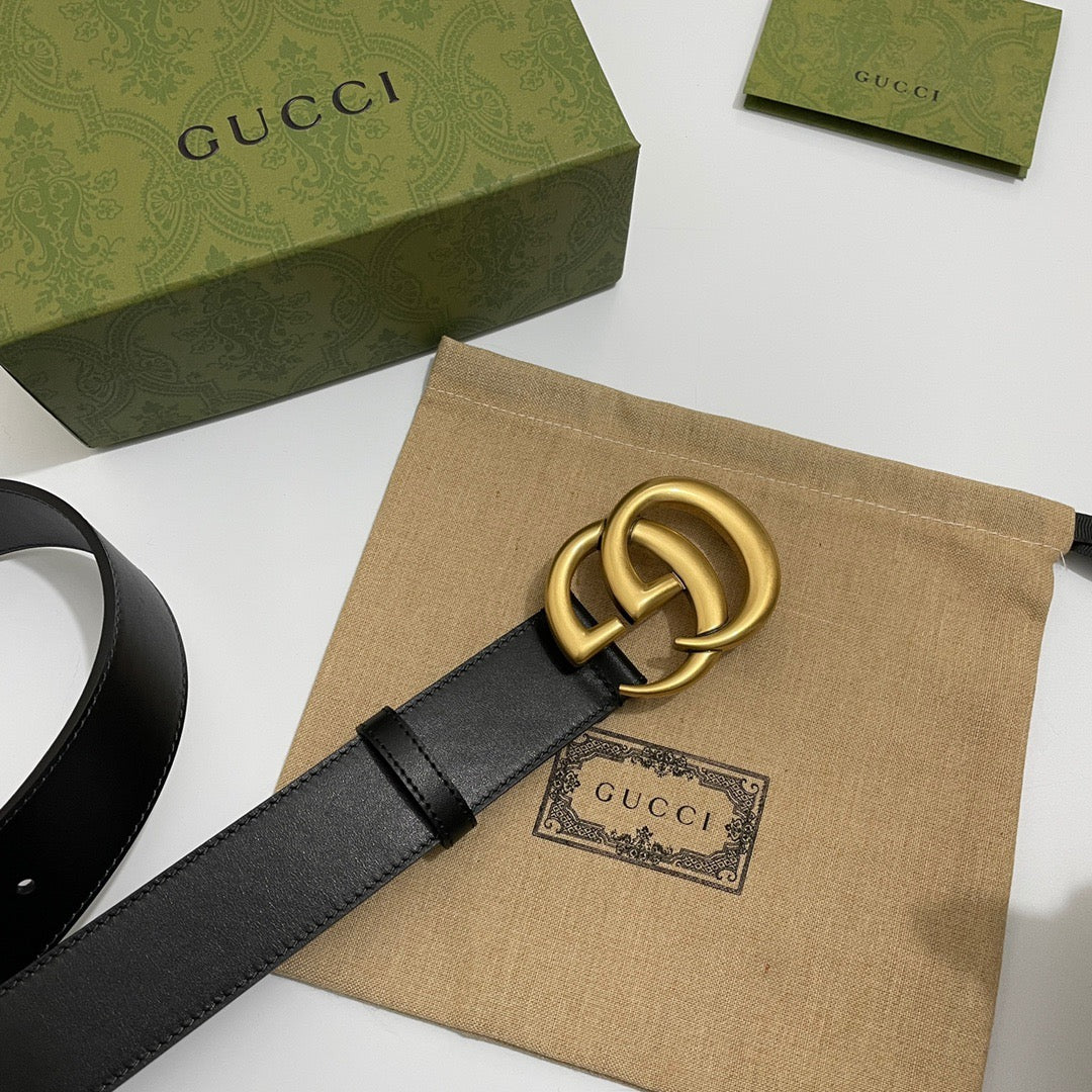 Double G Gold Buckle Belt