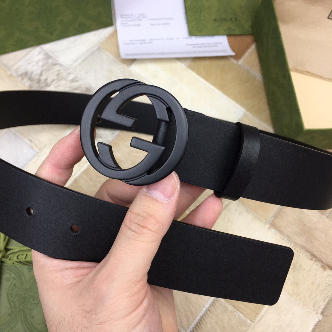 Interlocking G Wide Smooth Belt