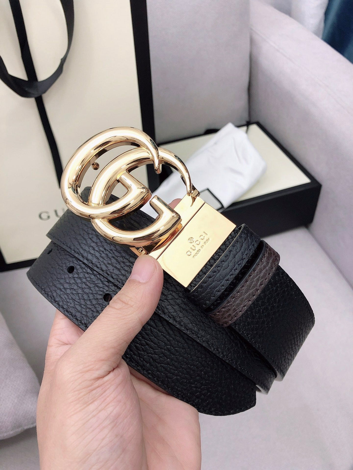 Double G GG Supreme Silver Belt