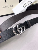Doppel-G-Gürtel GG Supreme Silver