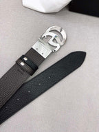 Doppel-G-Gürtel GG Supreme Silver