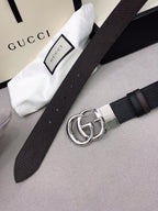 Doppel-G-Gürtel GG Supreme Silver