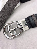 Doppel-G-Gürtel GG Supreme Silver