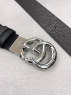Doppel-G-Gürtel GG Supreme Silver