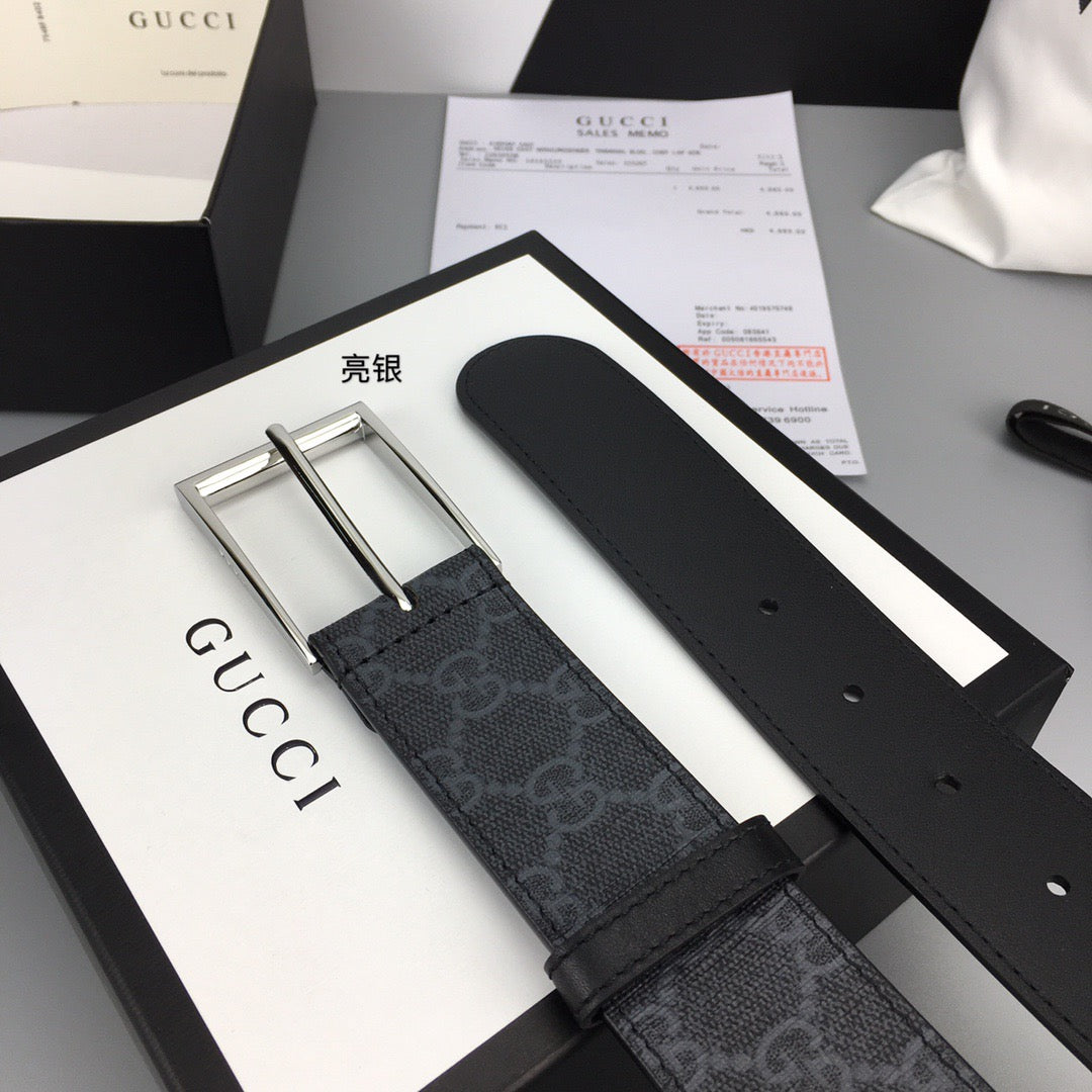 Square Buckle GG Supreme Belt