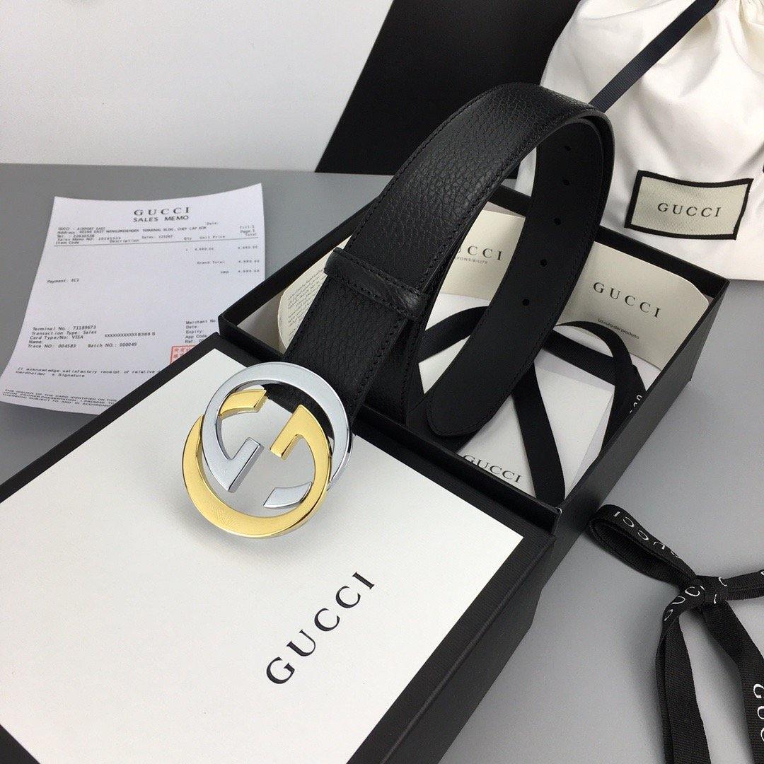 Interlocking G Gold Buckle Belt
