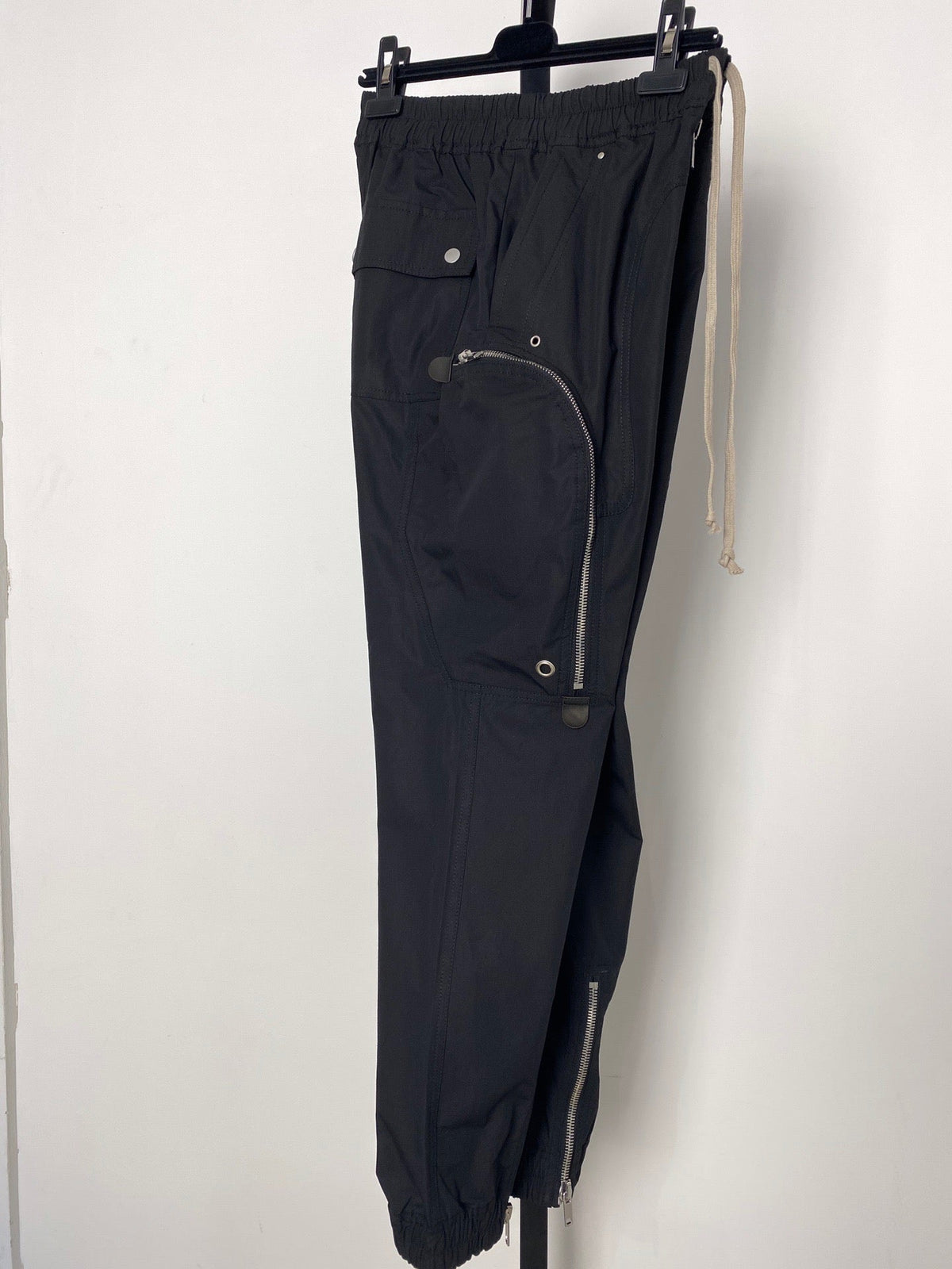 Black Nylon Zip Detail Cargo - Men's
