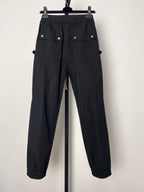 Schwarze Nylon-Cargohose mit Reißverschlussdetails – Herren