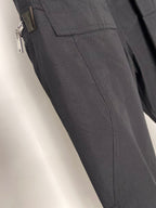 Schwarze Nylon-Cargohose mit Reißverschlussdetails – Herren