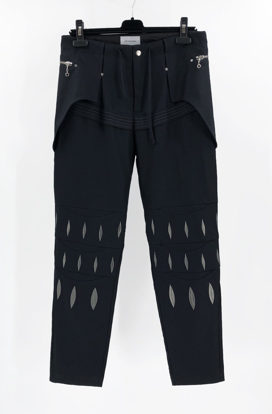 Black Cotton Distressed Straight - Men's