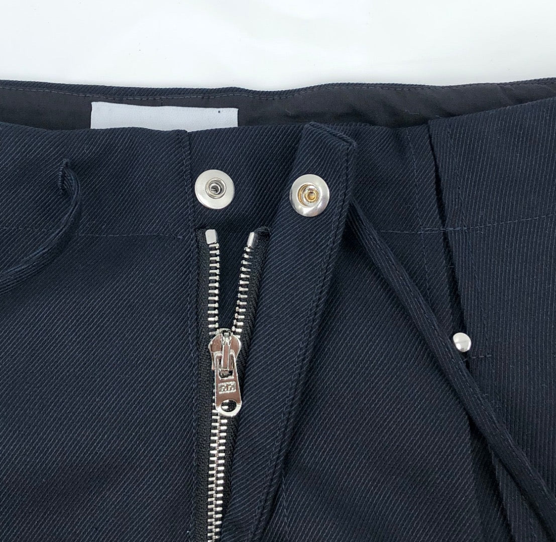 Black Cotton Distressed Straight - Men's
