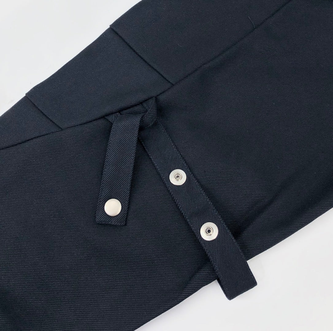 Black Cotton Distressed Straight - Men's