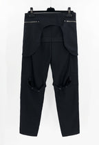 Black Cotton Distressed Straight - Men's