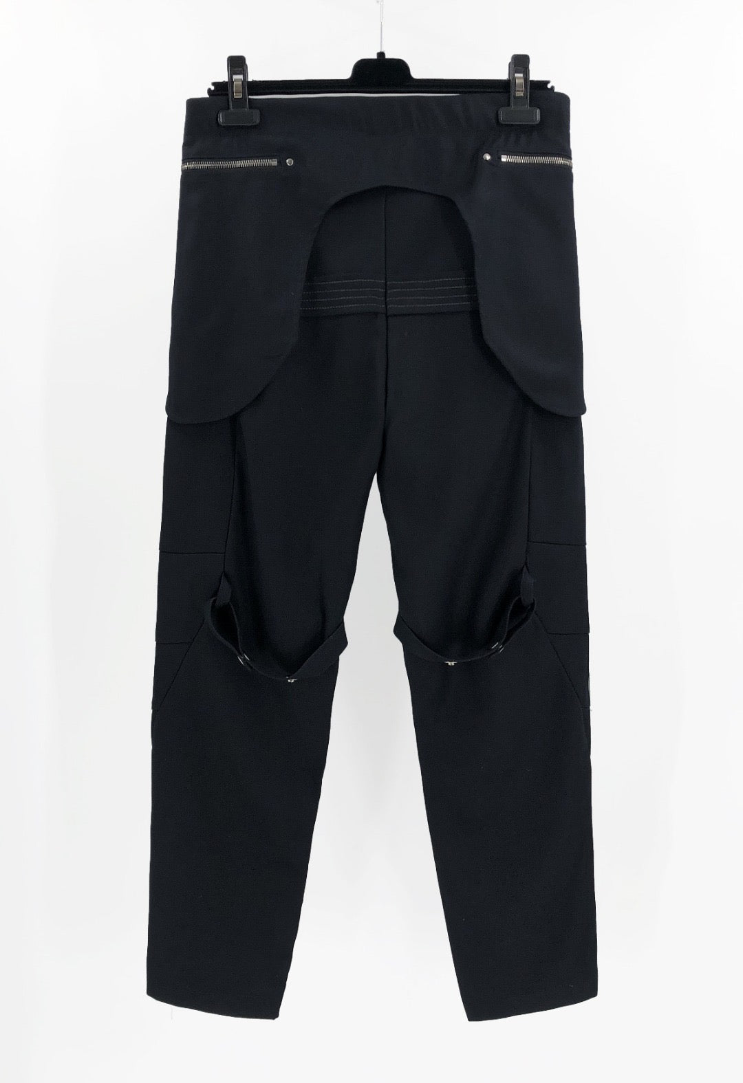 Black Cotton Distressed Straight - Men's