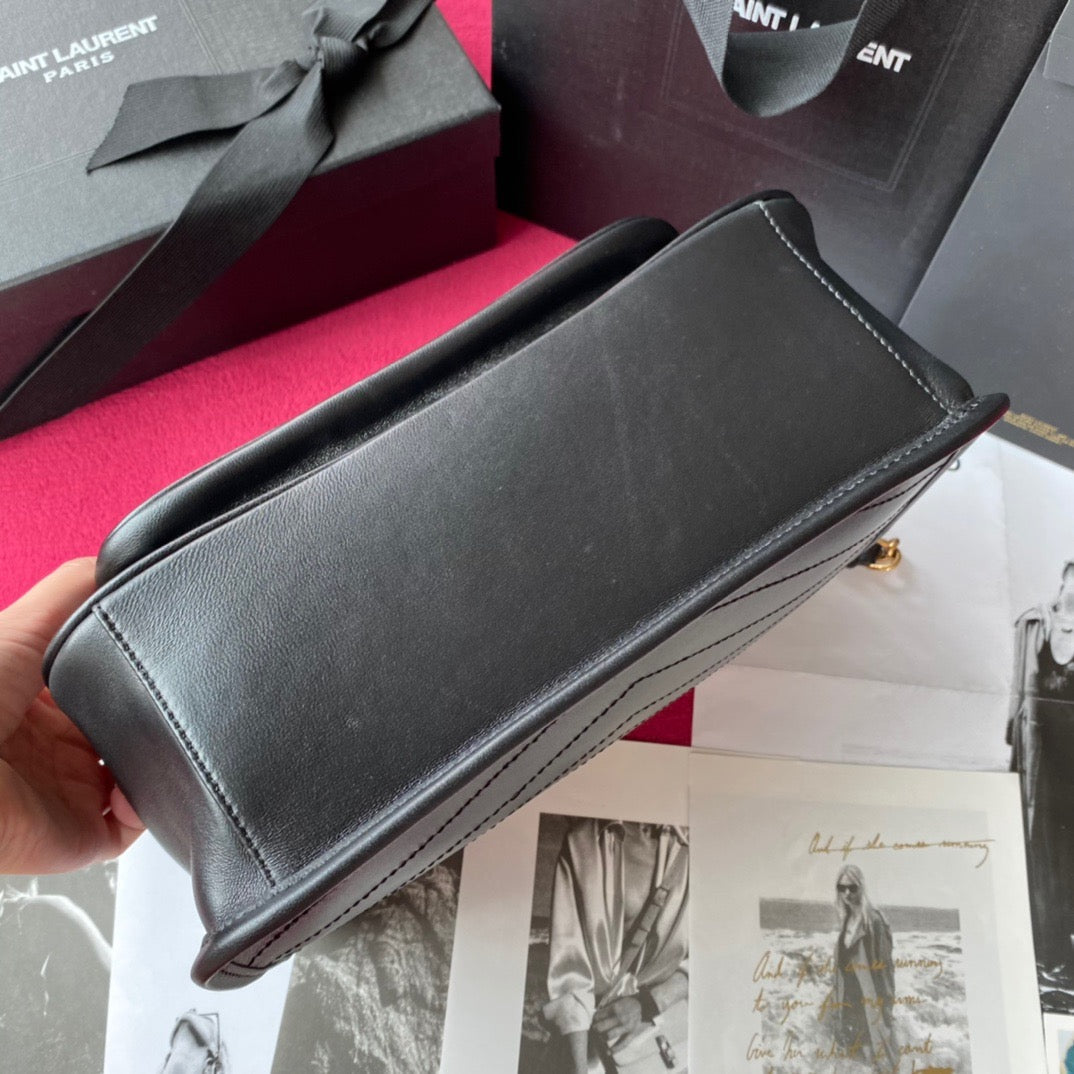 Niki Grained Flap Schultertasche