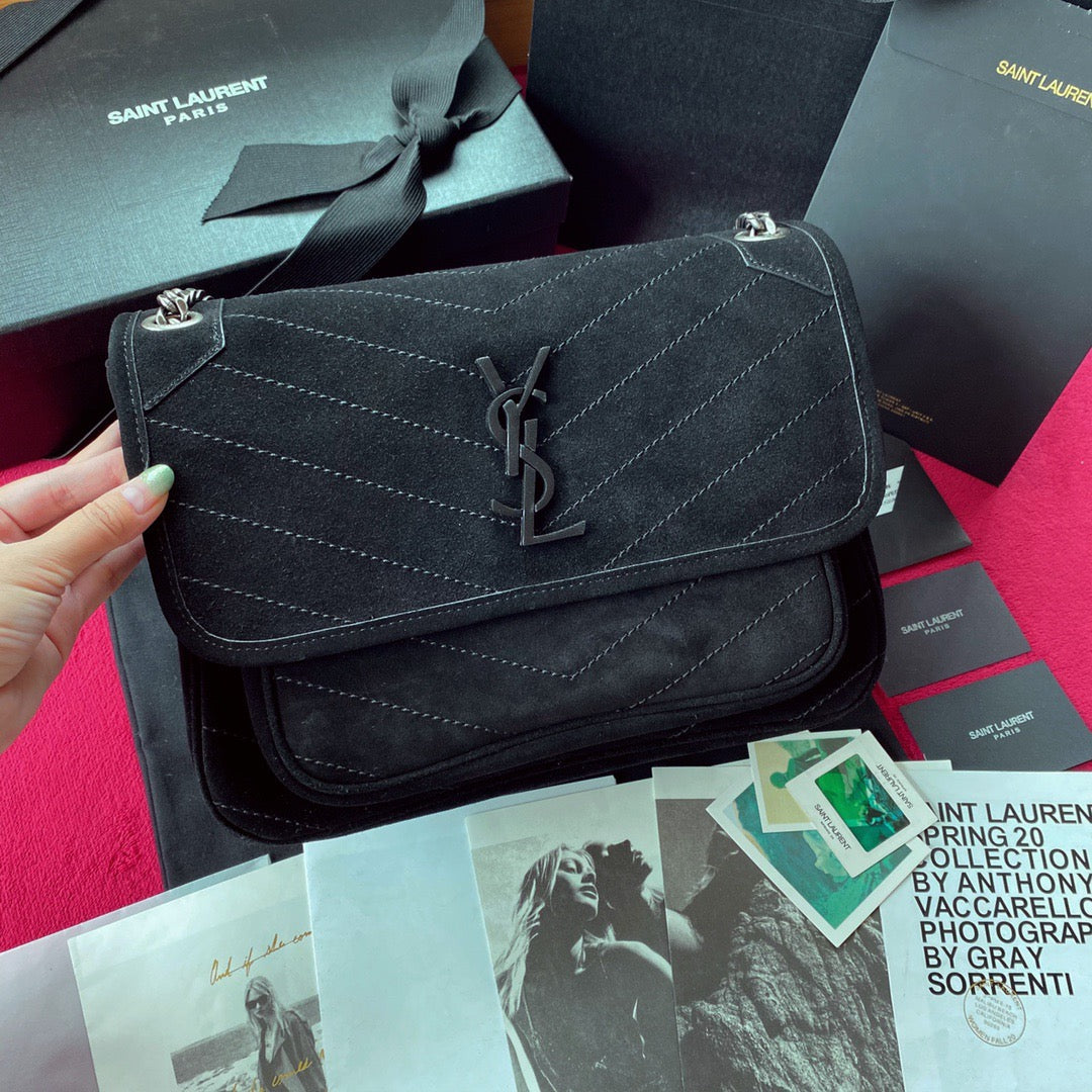 Loulou Suede Shoulder Bag