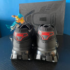 Black Leather Lug-Sole Chunky - Men's
