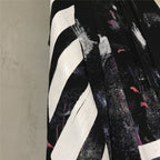 Black Cotton Print Pullover - Men's
