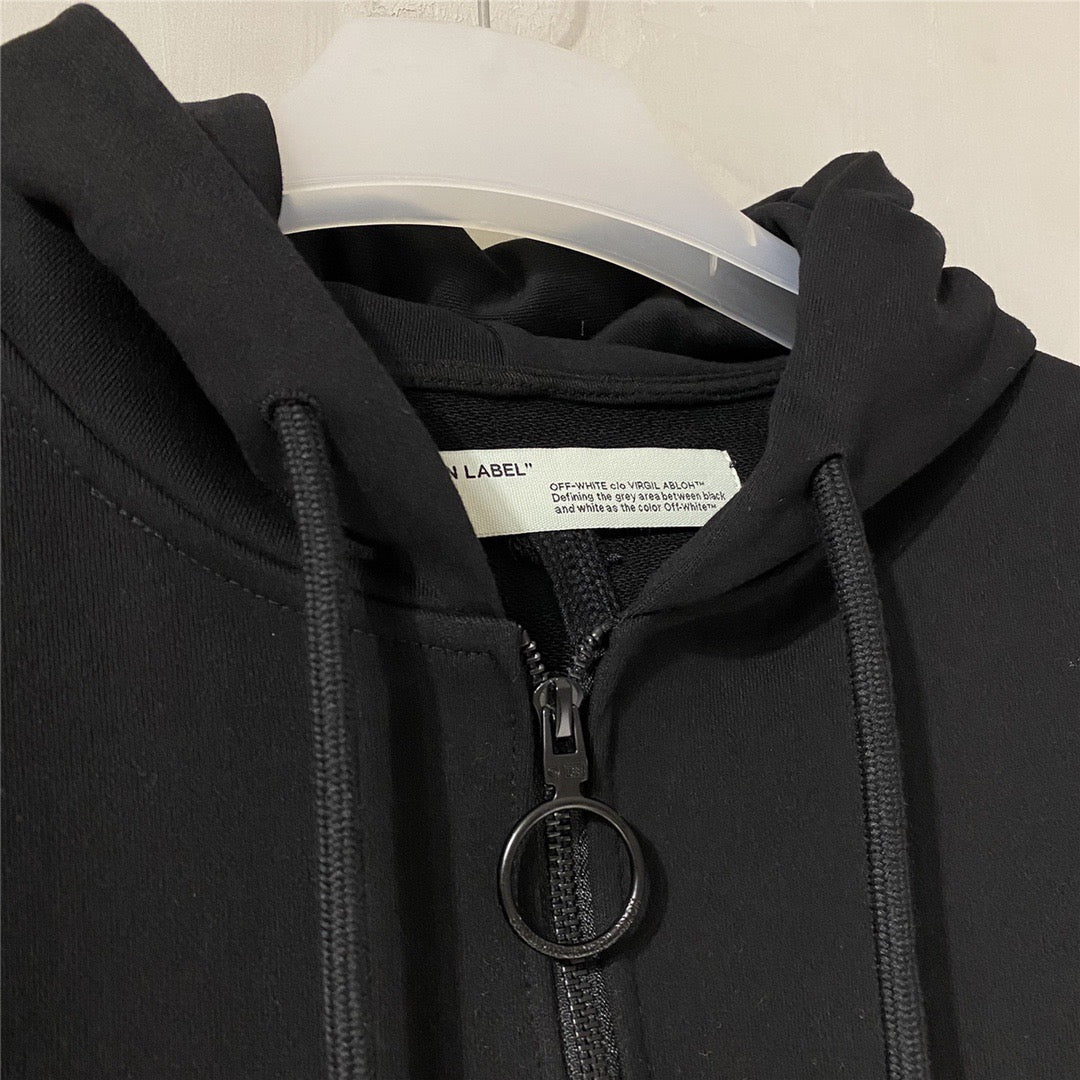 Black Cotton Back Print Pullover - Men's