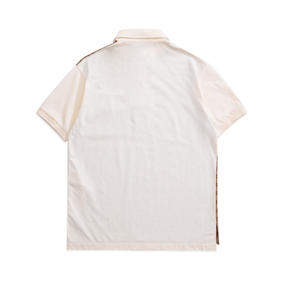 Beige Jacquard-Monogramm Kurzarmshirt – Herren