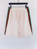 Schwarzer Jersey mit Seitenstreifen und Kordelzug – Herren