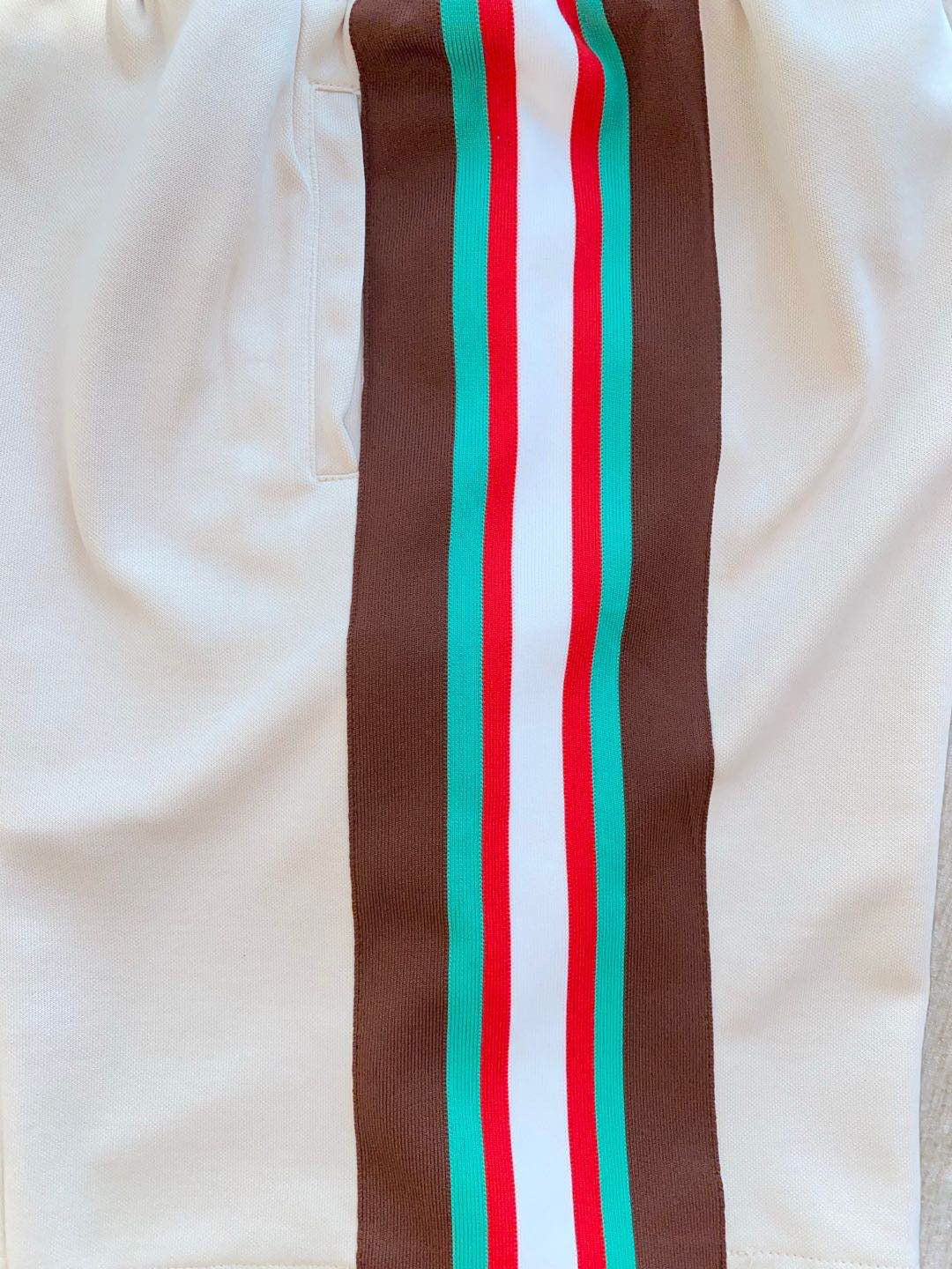 Schwarzer Jersey mit Seitenstreifen und Kordelzug – Herren