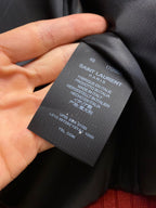 Black Wool Striped Trim Varsity - Men's