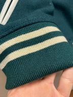 Green Wool Contrast Sleeve Varsity - Men's