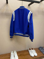 Green Wool Contrast Sleeve Varsity - Men's