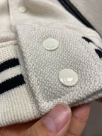 Green Wool Contrast Sleeve Varsity - Men's