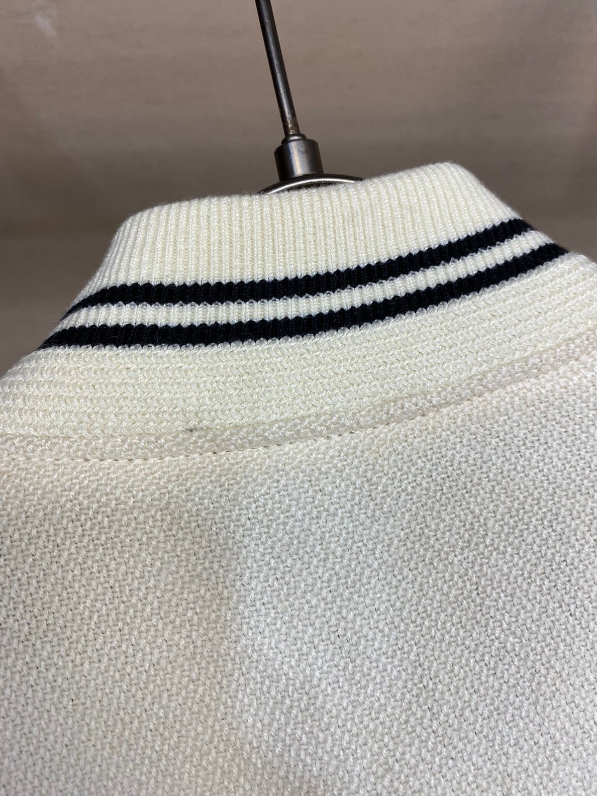 Green Wool Contrast Sleeve Varsity - Men's
