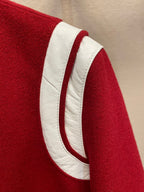 Green Wool Contrast Sleeve Varsity - Men's