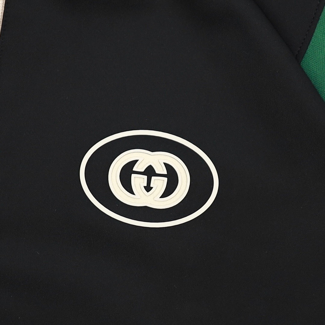 Black Jersey Web Stripe Track - Men's
